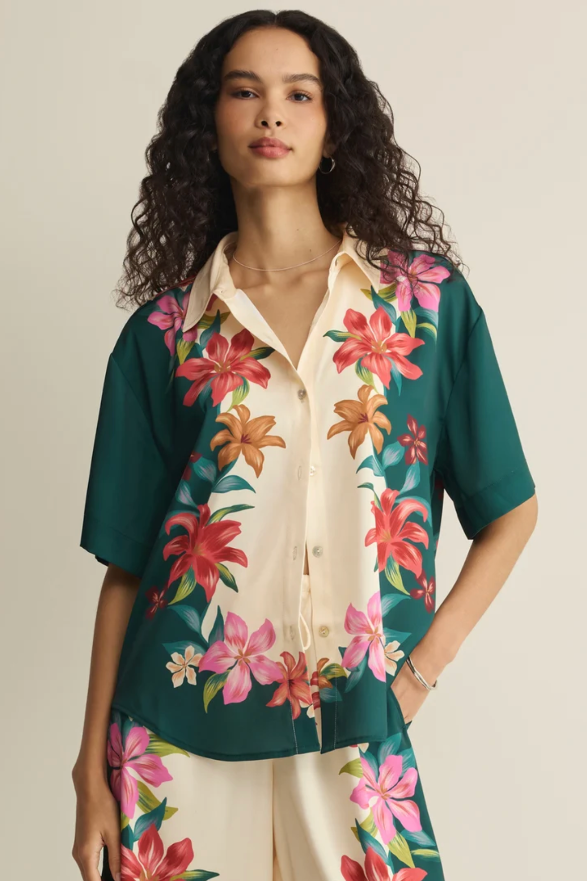 Z Supply Lani Kiwi Button Up in Multi