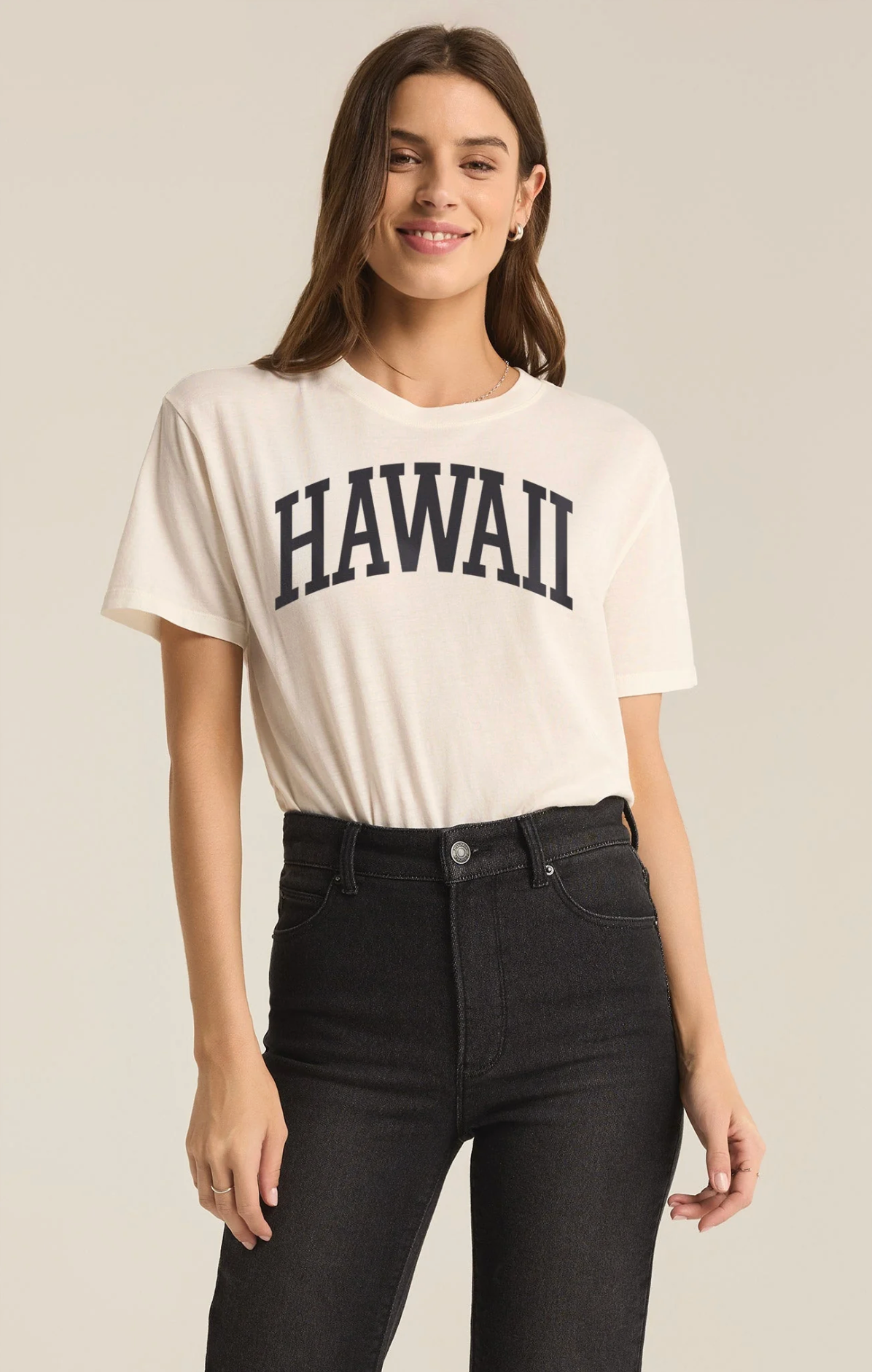 Z Supply Hawaii Boyfriend Tee in Sea Salt