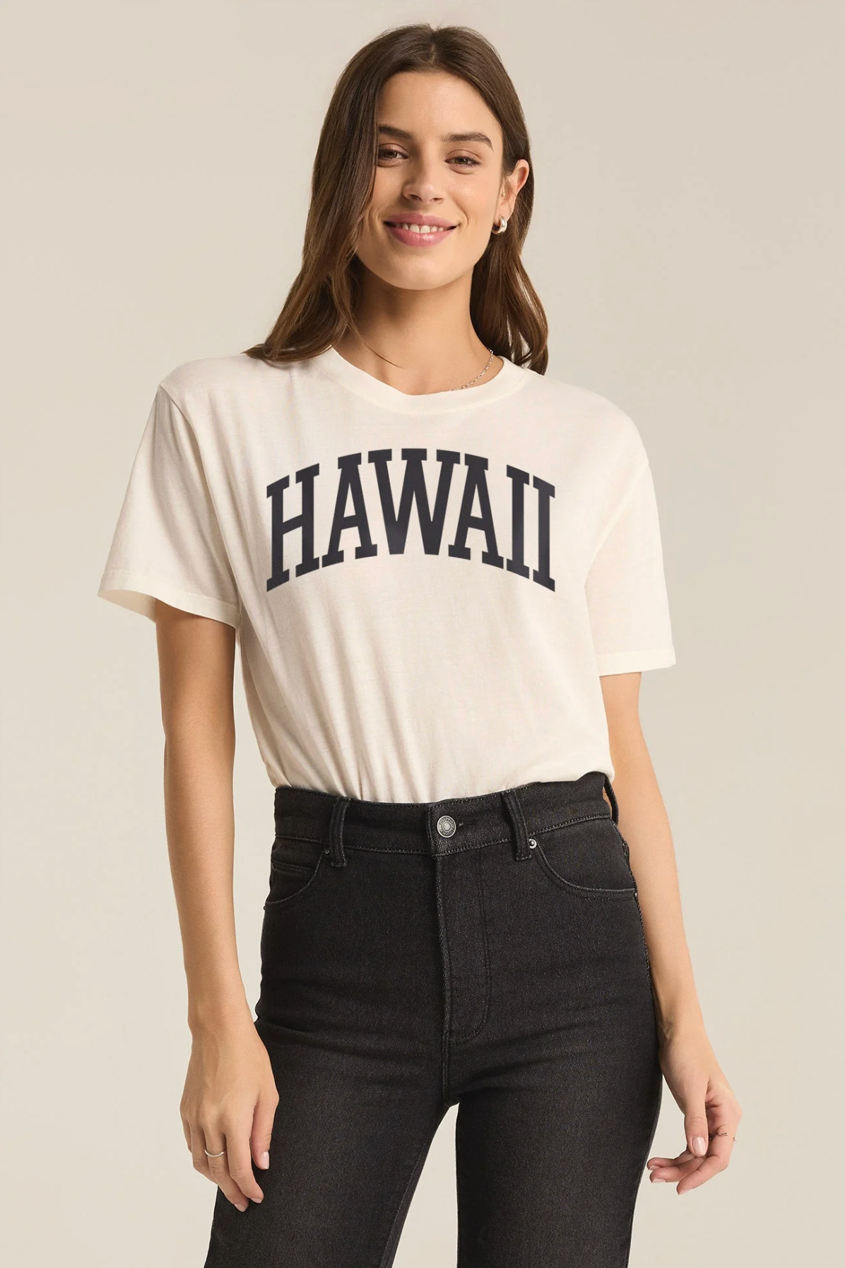Z Supply Hawaii Boyfriend Tee in Sea Salt