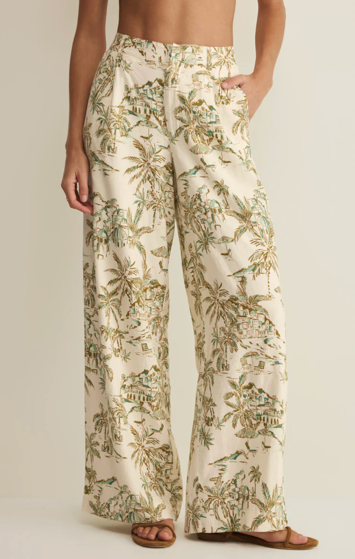 Z Supply Overlook Tiki Tide Linen Pant
