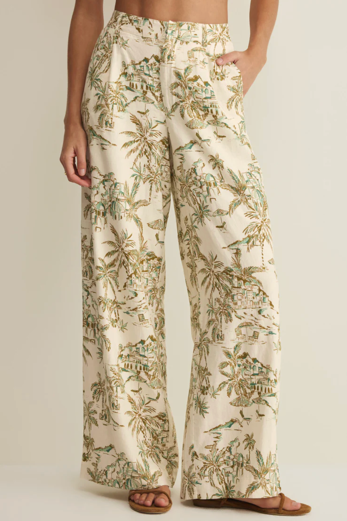 Z Supply Overlook Tiki Tide Linen Pant