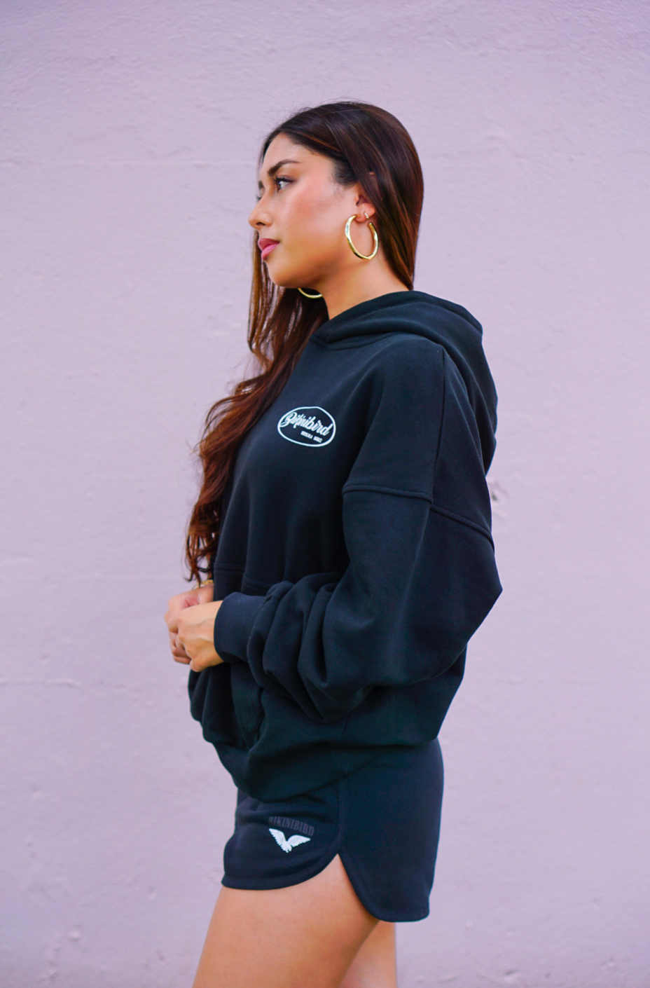 Bikinibird MAHALO MOTO Hoodie in Black