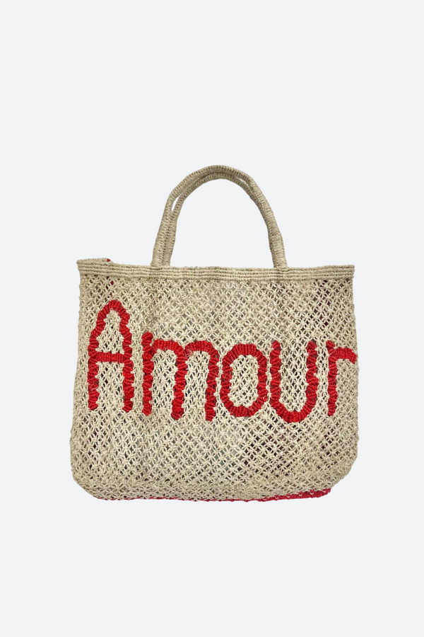The Jacksons Amour Tote Bag in Natural & Scarlet