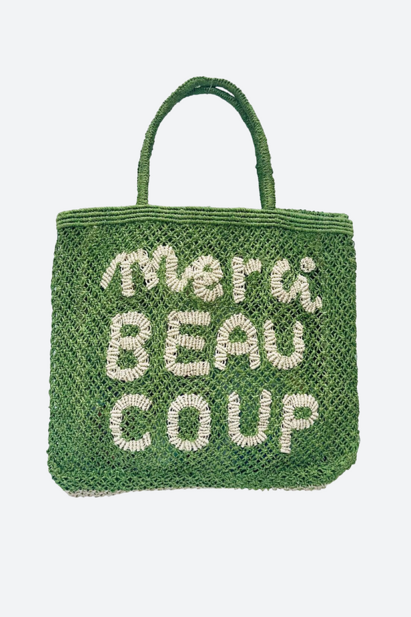 The Jacksons Merci Beau Coup Tote Bag in Fern & Natural