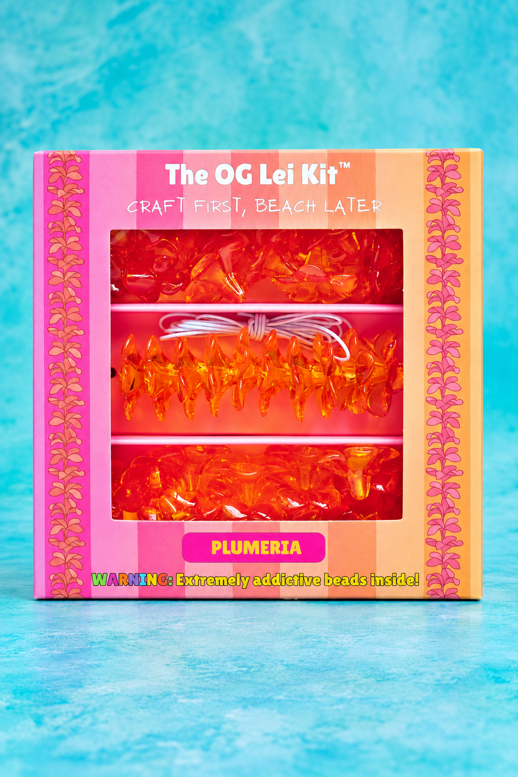 Kailua Beads The OG Lei Kit®: Plumeria in Translucent Orange