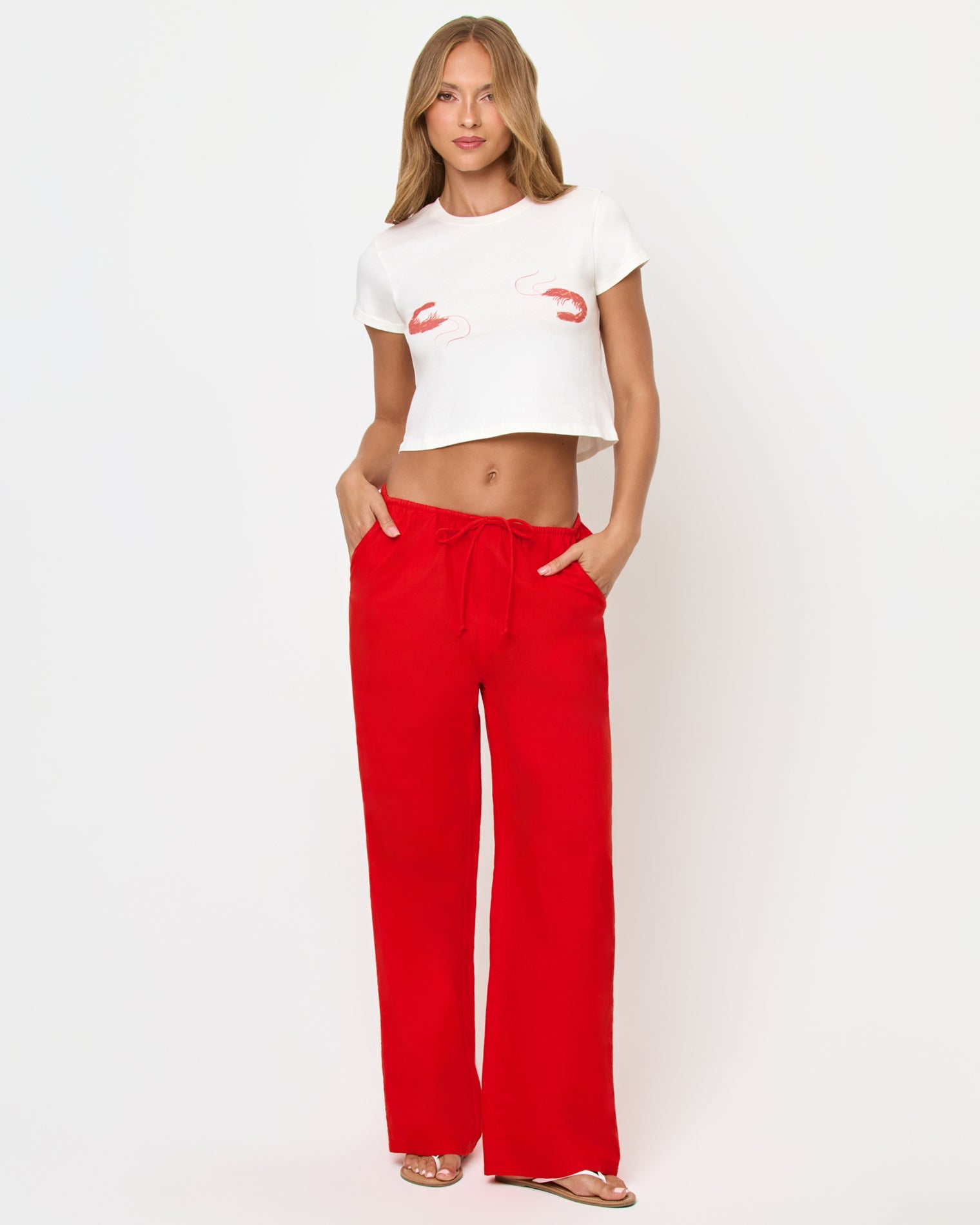 LSPACE Merci Baby Tee - Shrimp, additional view | Bikinibird