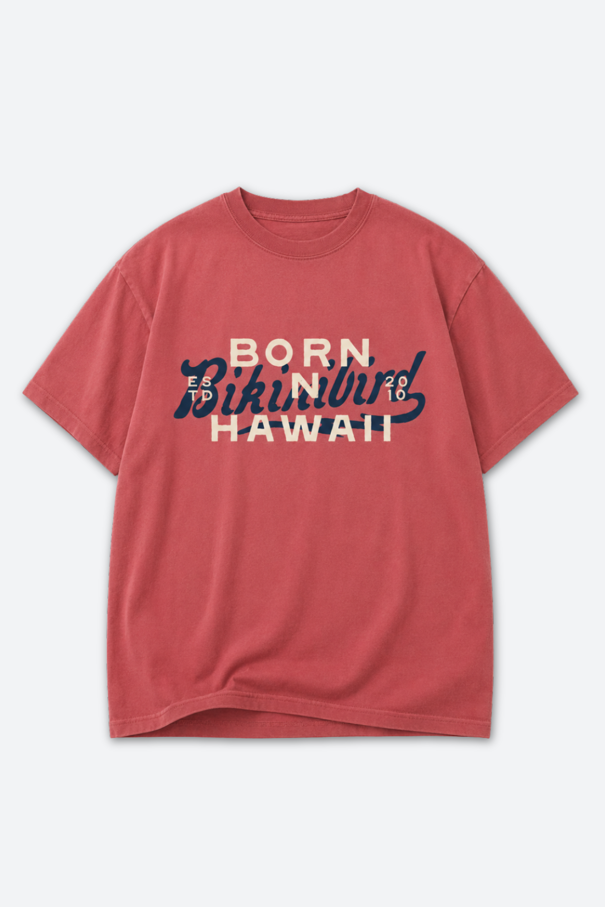Bikinibird Oversized Box Tee in Cherry Red
