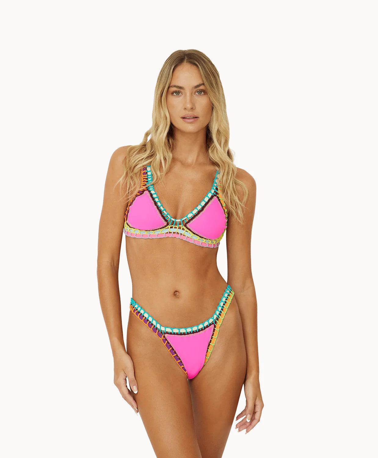 PQ Swim Ferrarini Crochet Bottom in Acai