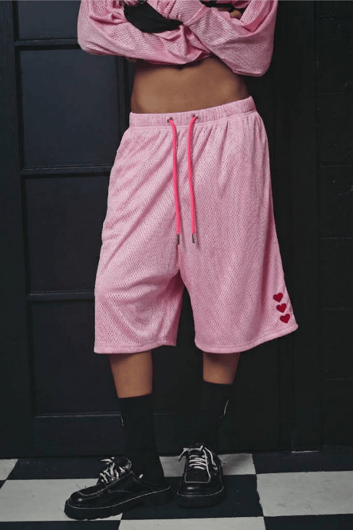 Sabbi The Mesh Jort in Pink