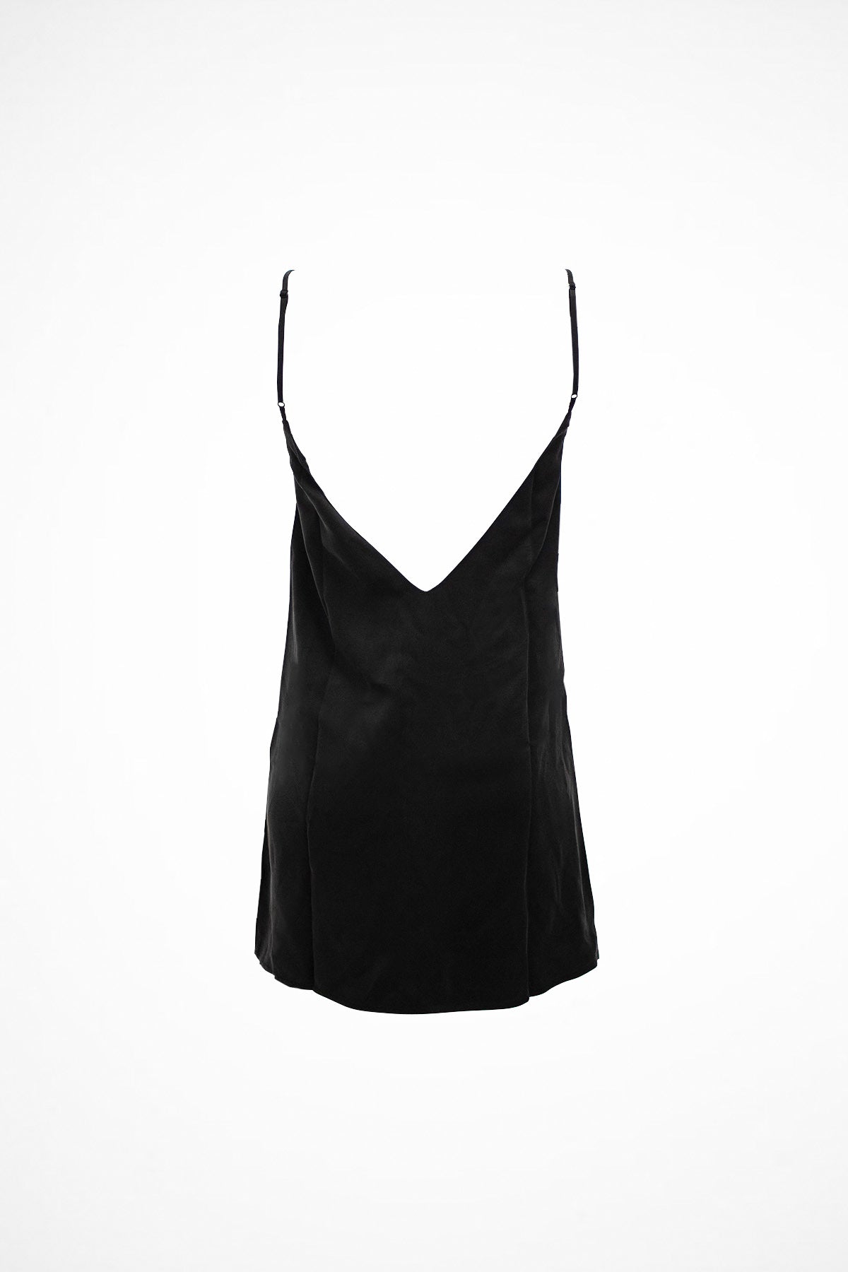 Hiamoe Mini Silk Dress in Black