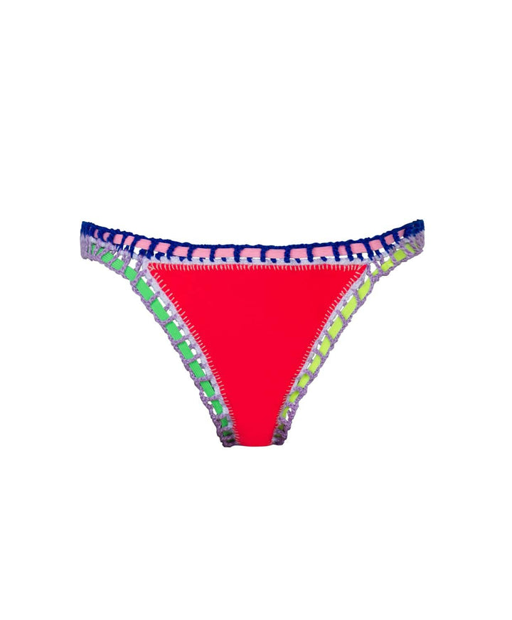 PQ Swim Ferrarini Crochet Bottom in Red