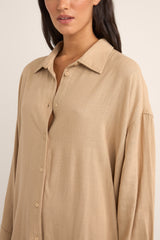 Rhythm Sun Ray Long Sleeve Shirt Dress