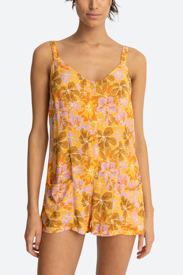 Rhythm Mahana Floral Playsuit in Yellow