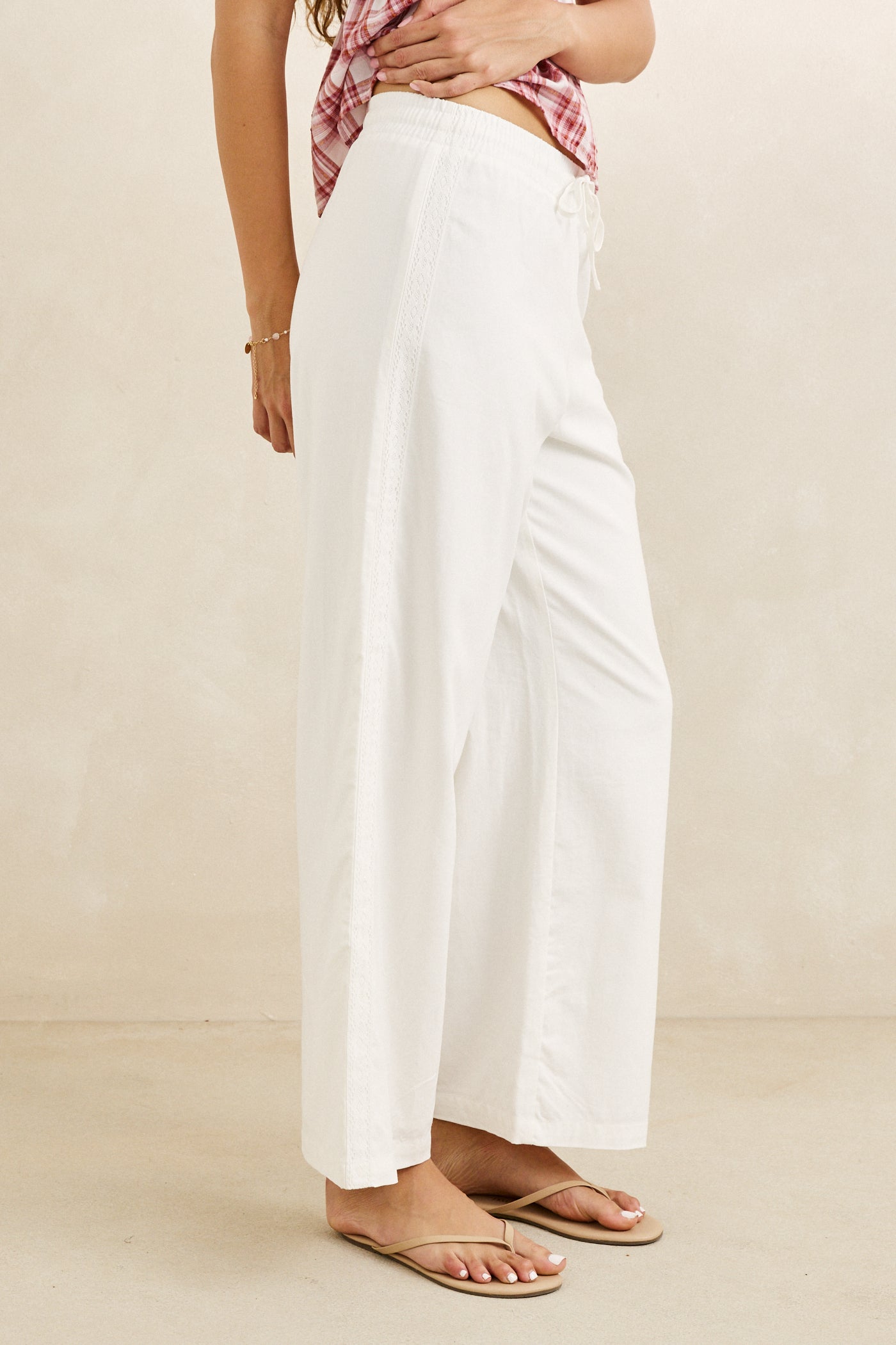 Rhythm Annabelle Lace Trim Beach Pant