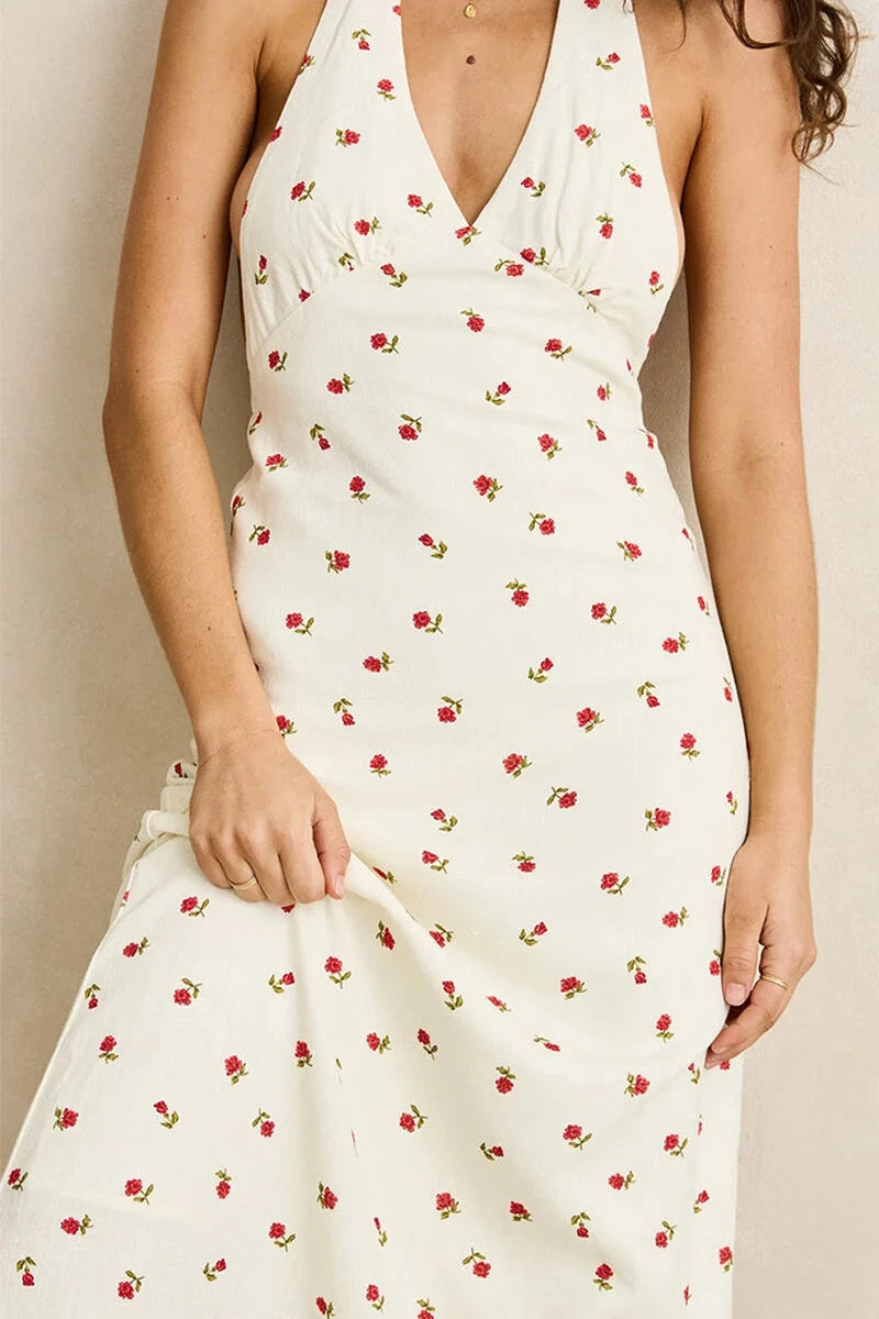 Rhythm Mila Floral Halter Neck Maxi Dress