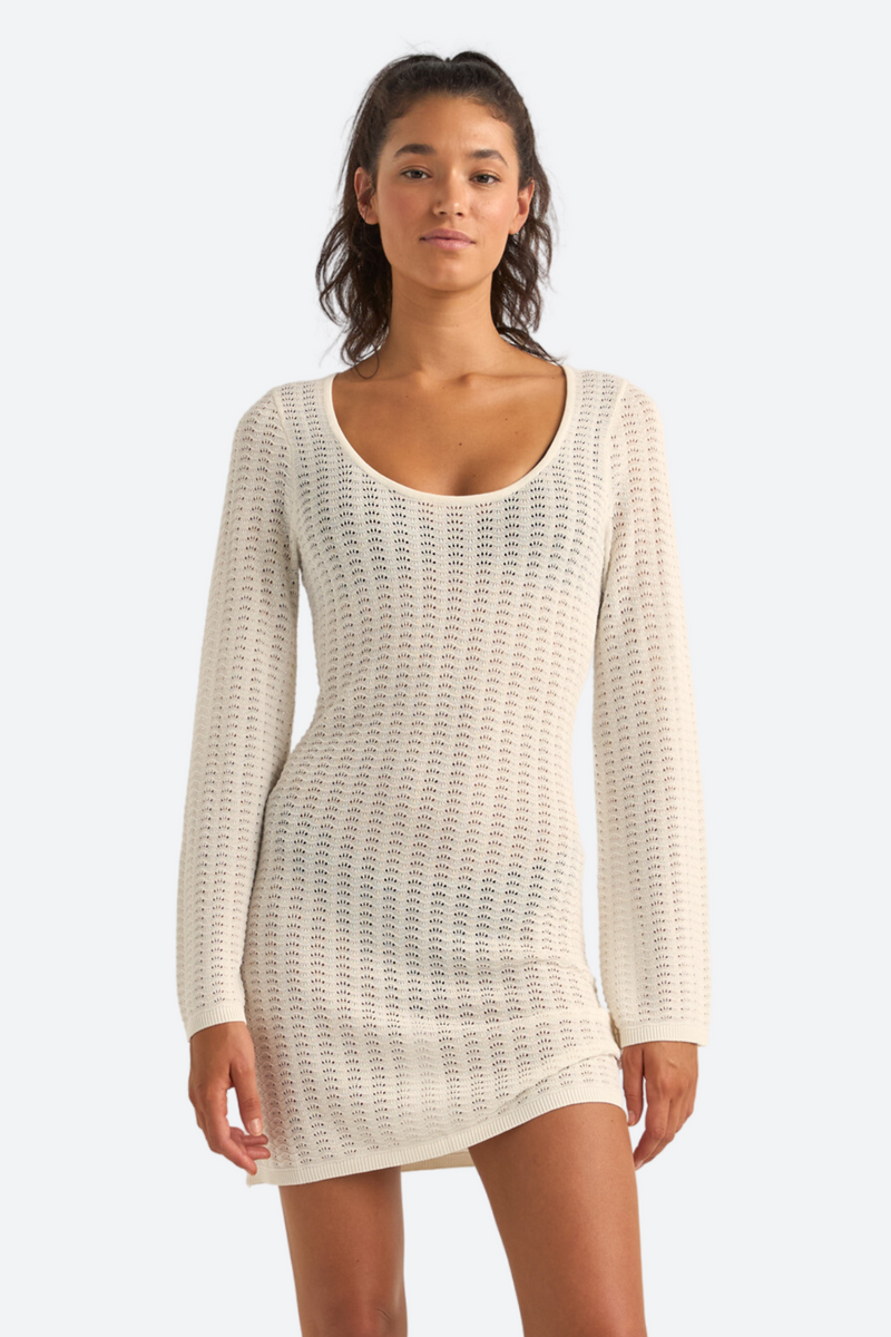 Rhythm Gigi Knit Mini Dress in White