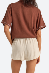 Rhythm Astrid Elasticated Short in Oat