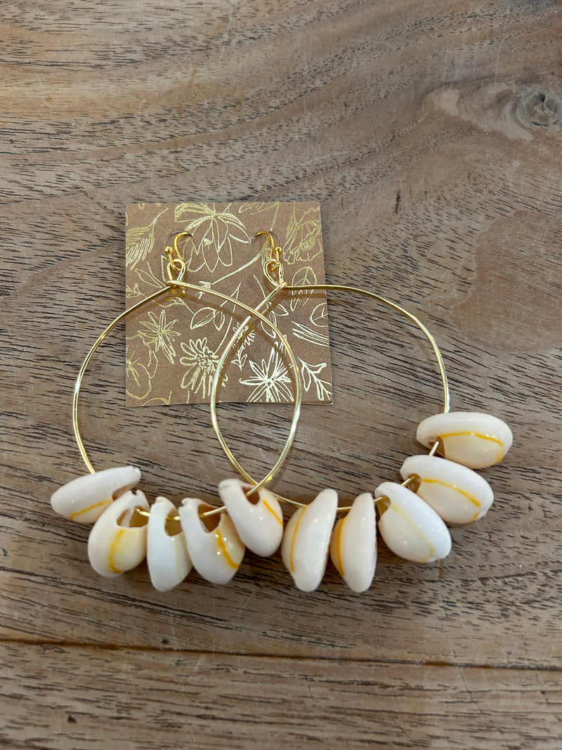 Kino Kustoms Cowrie Shell Hoops