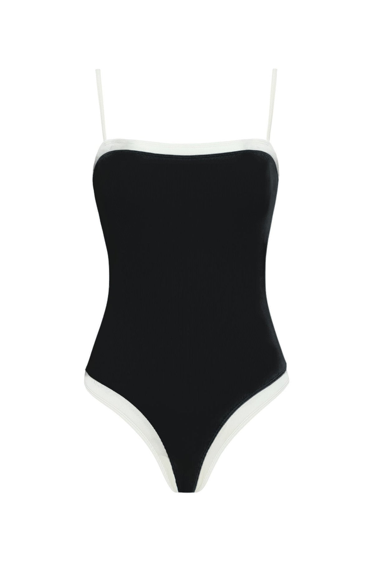 Tess One Piece Swimsuit in Black-Cream