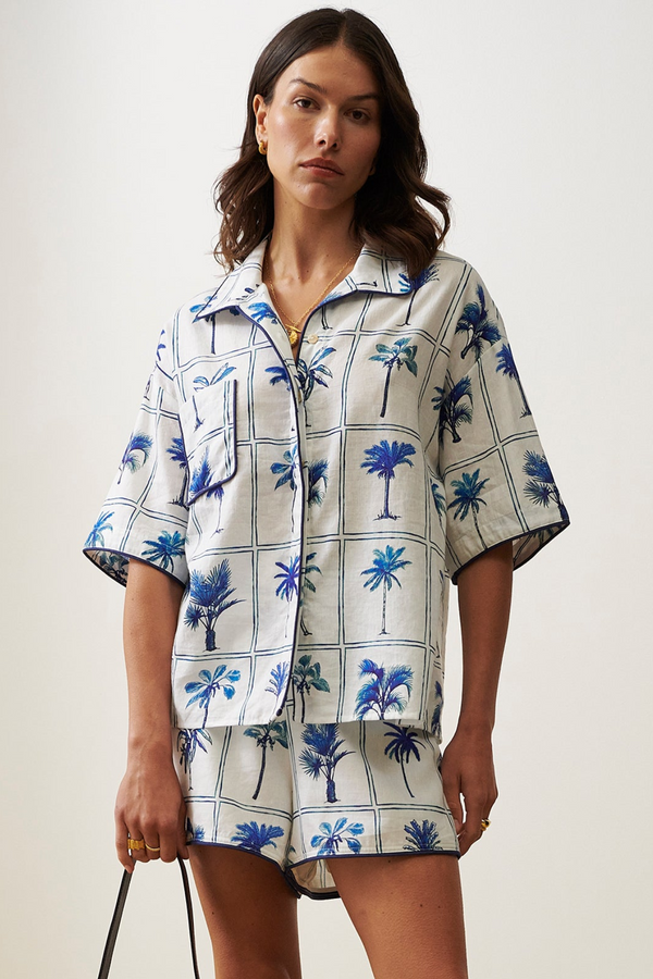 Sancia The Celesta Shirt in Palm Print