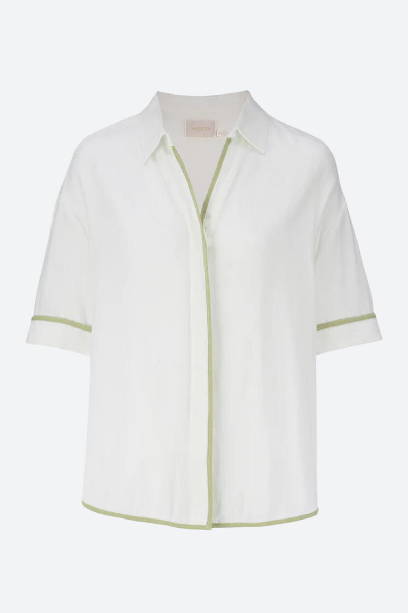 Sancia The Ellis Shirt in Crème & Pistachio