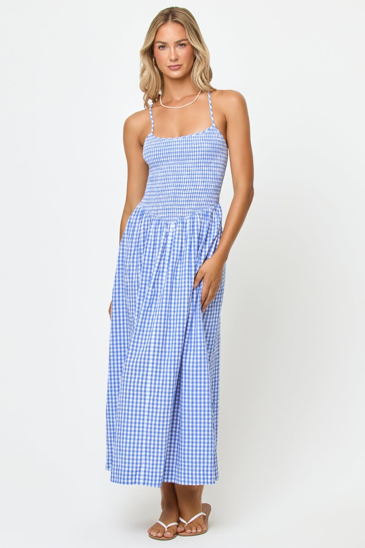 LSPACE Misha Midi - Morning Gingham, additional view | Bikinibird