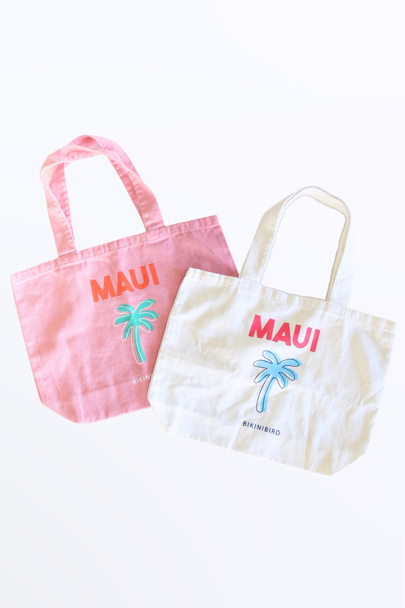 Bikinibird Maui Palm Tree Tote Bag in Pink