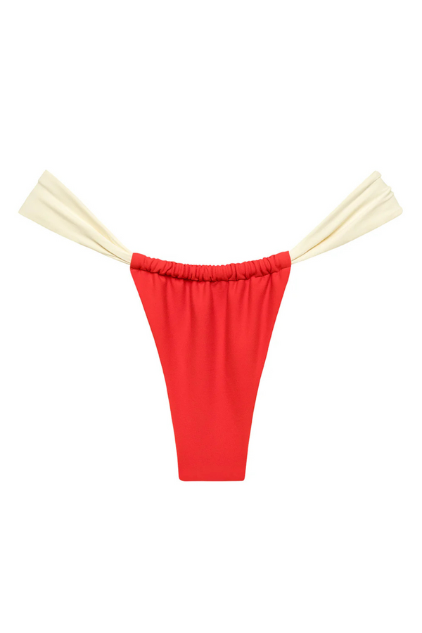 Montce Sandra Bikini Bottom in Cherry Cream Binded