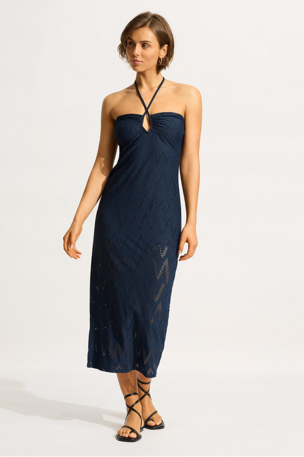 Seafolly Chiara Cover Up in True Navy