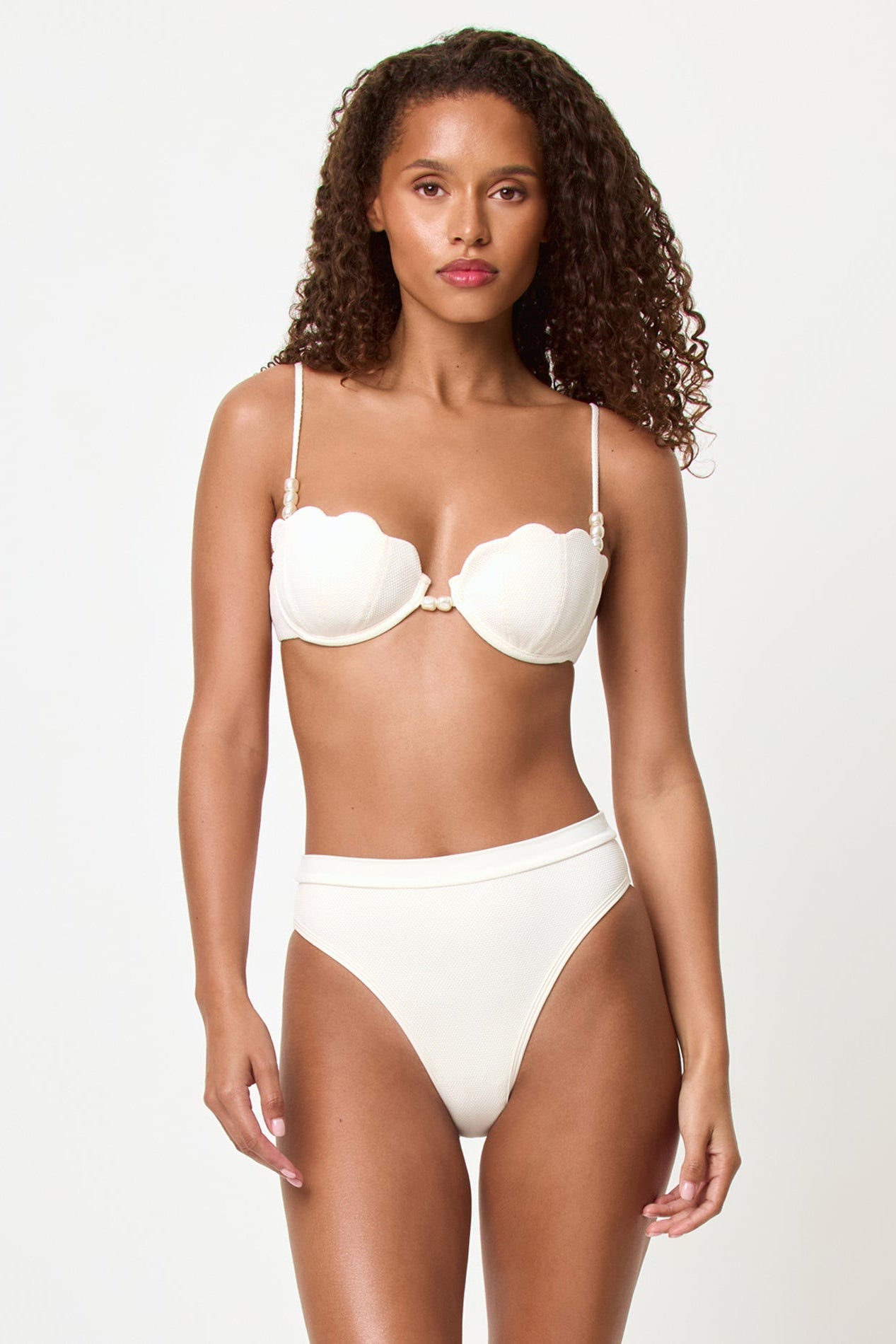 LSPACE Sunrise Shell Bikini Top - Cream, additional view | Bikinibird
