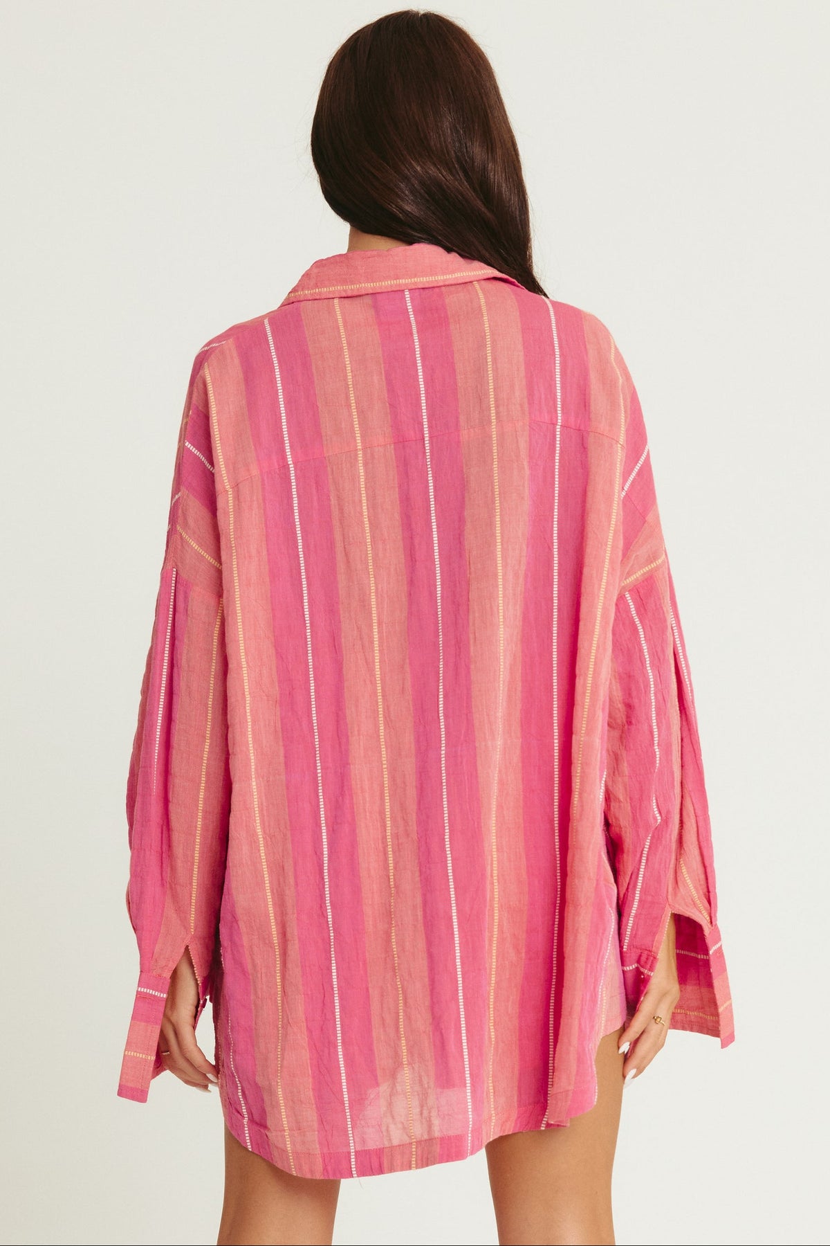 Sabbi The Don Julio Shirt in Pop Stripe Peach