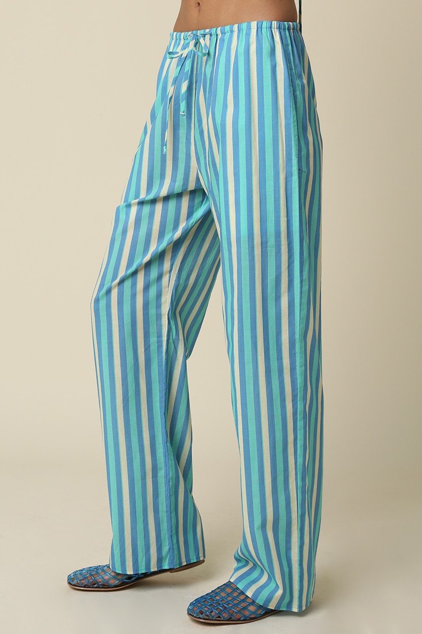 Golden Trip Stripe Drawstring Pants
