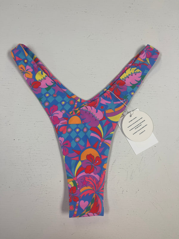 Kulani Kinis Y Cheeky Bikini Bottom in Rio Rainbow