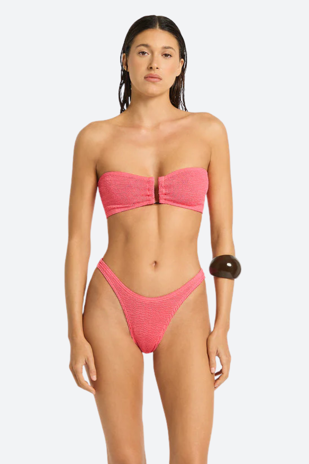 Bound by Bond-Eye Blake Bandeau Top in Coral Pink