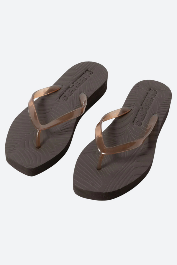 Sleepers Tapered Platform Flip Flop in Brown