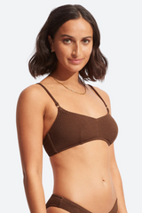 Seafolly Sea Dive Bralette in Tiramisu