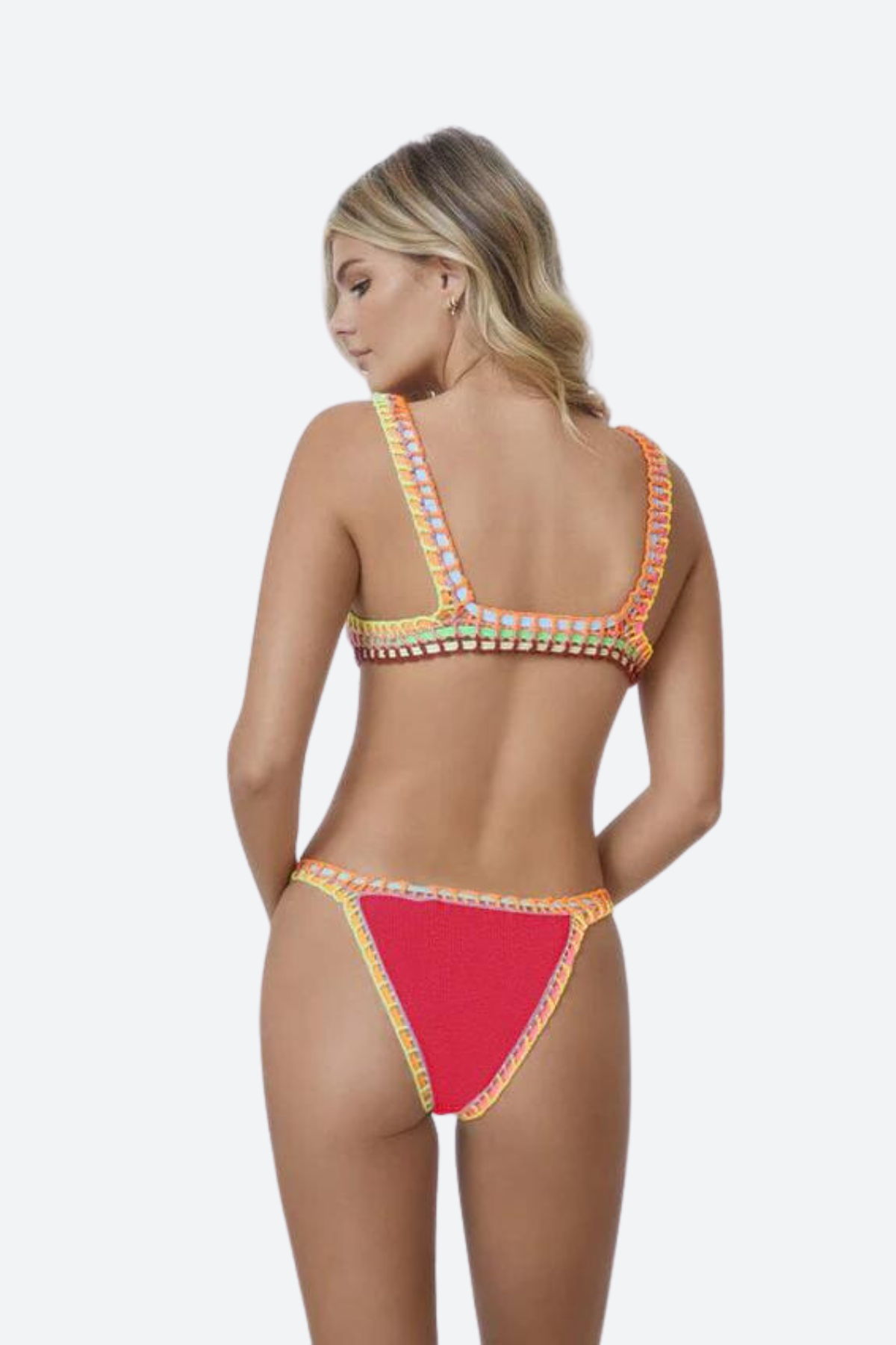 PQ Swim Ferrarini Crochet Top in Red