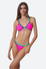 PQ Swim Ferrarini Crochet Bottom in Acai