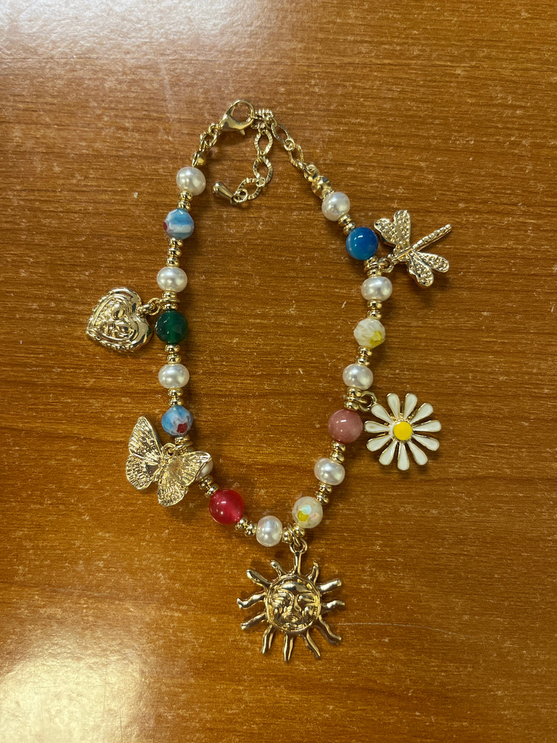 Golden Trip Sunkissed Lover Multi Charm Bracelet