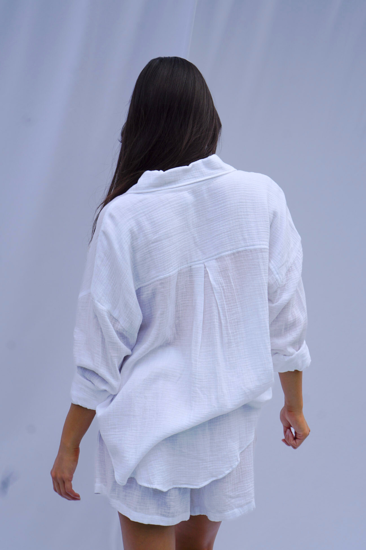 Golden Trip Lea Short in White Gauze