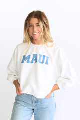 Bikinibird Maui Shorty Sweatshirt in White