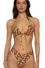 Montce Euro Bow Bikini Top in Sienna Floral