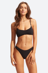 Seafolly Sea Dive High Cut Pant in Black