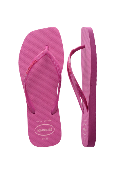 Havaianas Slim Square Logo Pop Up Sandal in Rose Gum