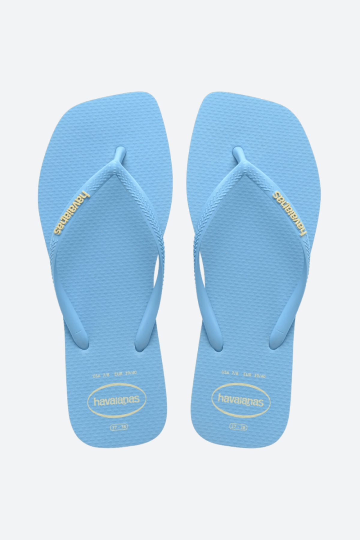 Havaianas Slim Square Logo Pop Up Sandal in Lavender Blue