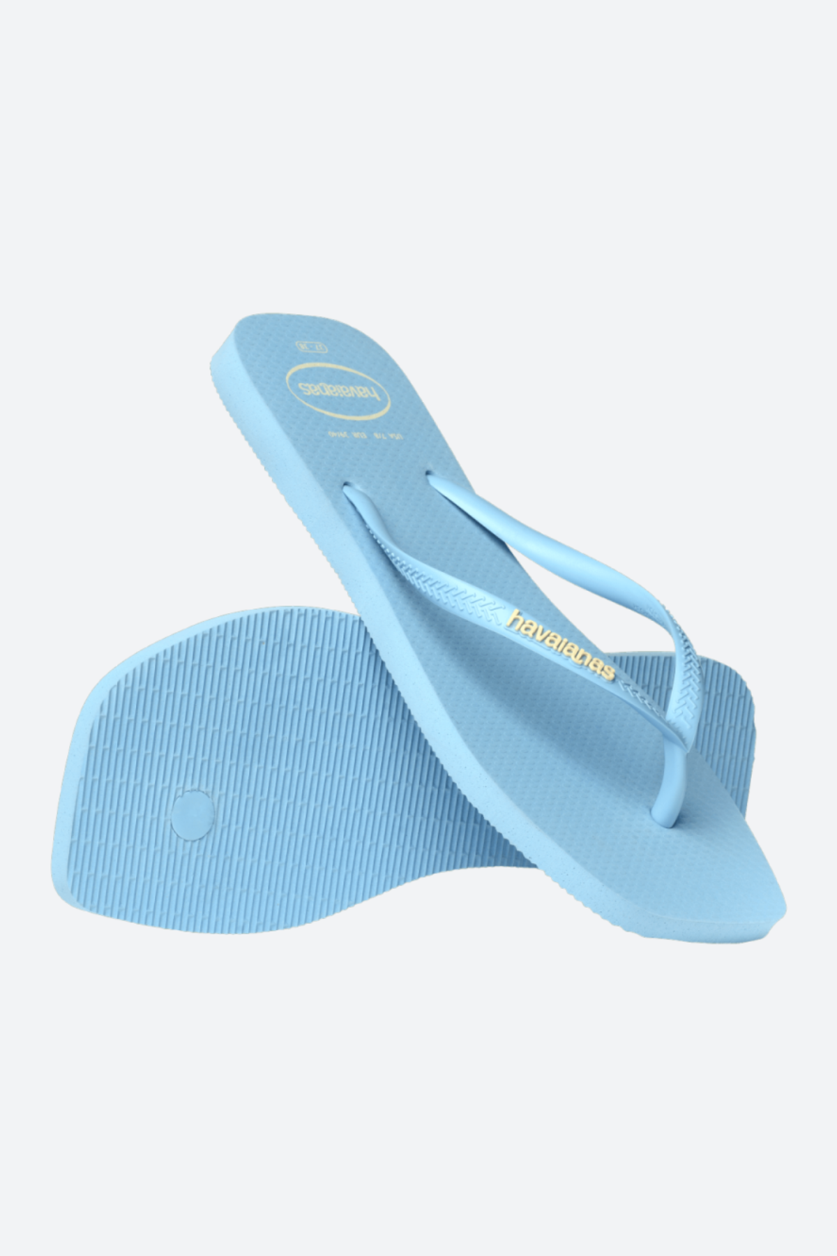 Havaianas Slim Square Logo Pop Up Sandal in Lavender Blue