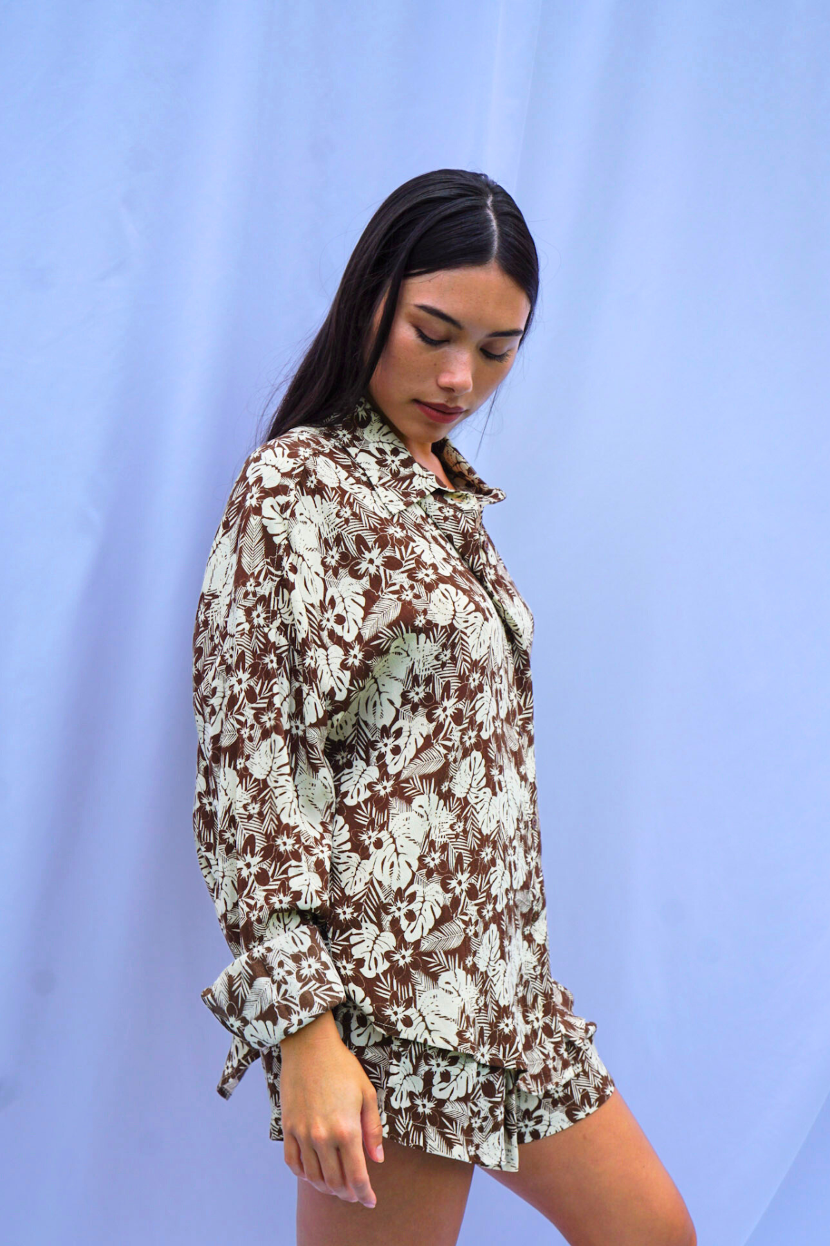 Golden Trip Belize Top in Plumeria Palm