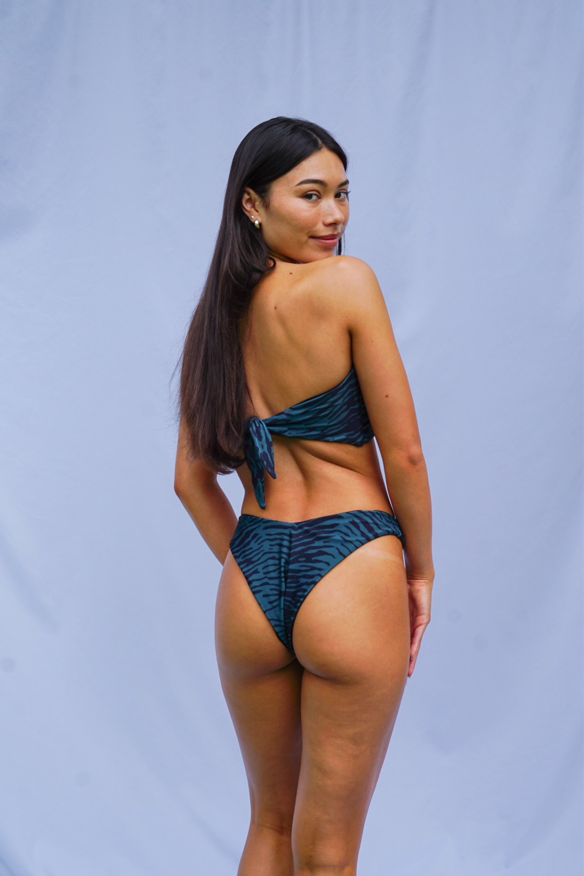 Golden Trip Tulum Bandeau Top in Zebra