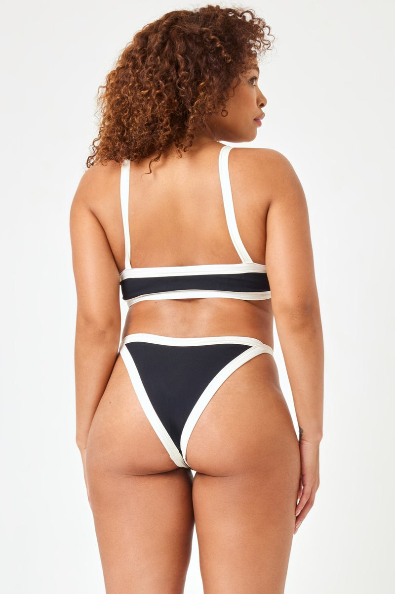 Mackenzie Bikini Bottom - Black-Cream