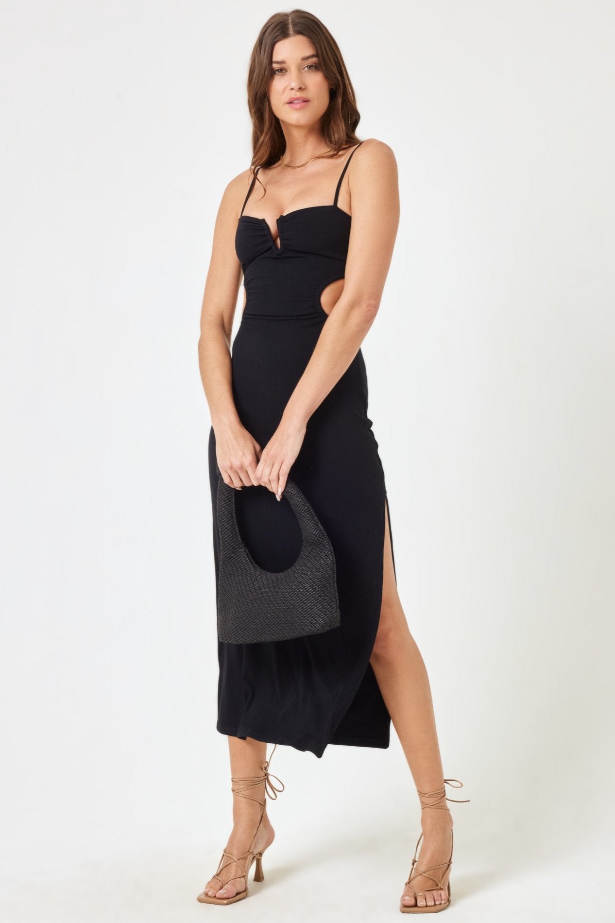 black velvet dresser set LTP0834,Sexy black prom dress spaghetti straps tight short prom dress –  Laylatailor Shop main image 0